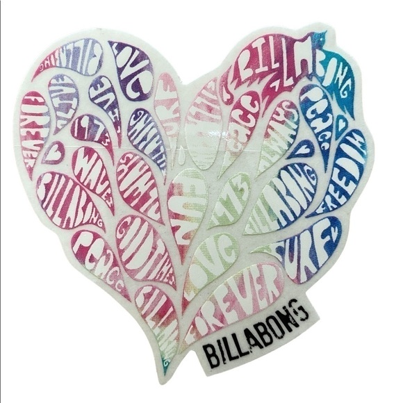 Bundle of 2 BILLABONG Love & Peace Surf Surfer Stickers - Picture 3 of 3